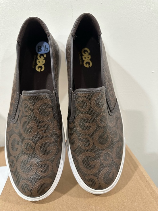 G by Guess Shoes - G by Guess Brown Logo Slip-On Loafers